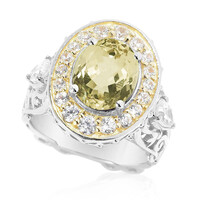 Bague en argent et Kunzite jaune canari (Dallas Prince Designs)