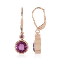 Boucles d'oreilles en argent et Fluorite rose (KM by Juwelo)