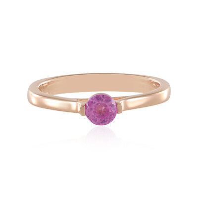 Bague en argent et Saphir rose de Madagascar