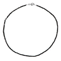 Collier en argent et Spinelle noir