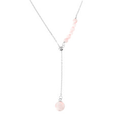 Collier en argent et Quartz rose