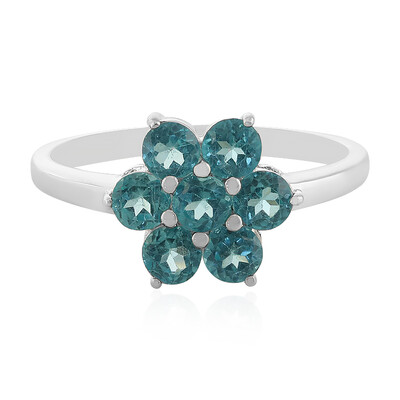 Bague en argent et Apatite bleue