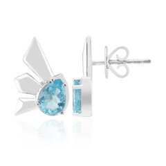 Boucles d'oreilles en argent et Apatite bleue (Pallanova)