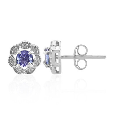 Boucles d'oreilles en argent et Tanzanite