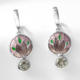 Boucles d'oreilles en argent et Améthyste verte