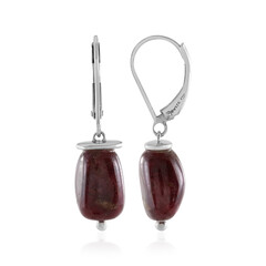 Boucles d'oreilles en argent et Tourmaline rose du Brésil