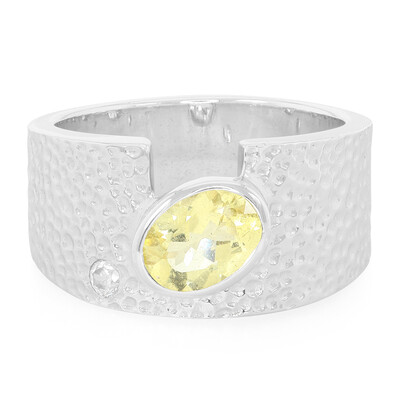 Bague en argent et Béryl jaune