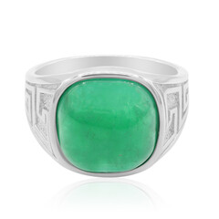 Bague en argent et Agate verte