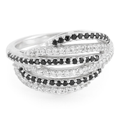 Bague en argent et Spinelle noir