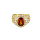 Bague en or et Grenat mandarine AAA (de Melo)