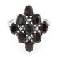 Bague en argent et Zircon chocolat