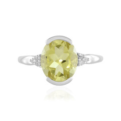 Bague en argent et Quartz citron