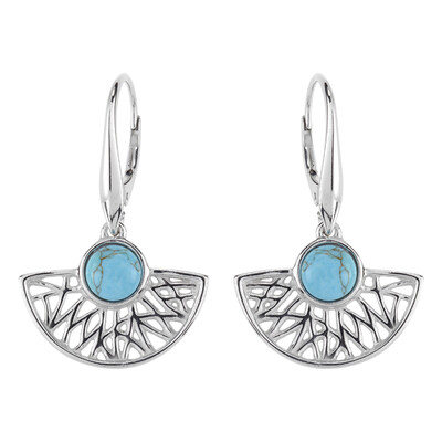 Boucles d'oreilles en argent et Turquoise (dagen)