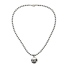 Collier en argent et Spinelle noir (Riya)