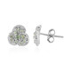 Boucles d'oreilles en argent et Saphir vert