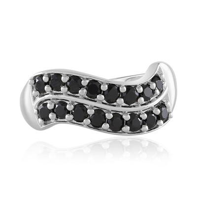 Bague en argent et Spinelle noir