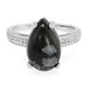 Bague en argent et Obsidienne Flocon-de-Neige