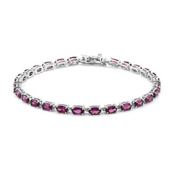 Bracelet en argent et Grenat Rhodolite