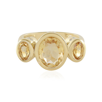 Bague en argent et Citrine