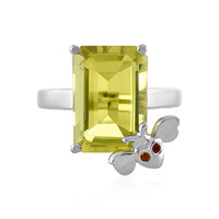 Bague en argent et Topaze Citron Vert