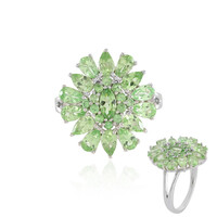 Bague en argent et Grenat Tsavorite