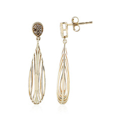 Boucles d'oreilles en or et Diamant champagne I1 (Ornaments by de Melo)