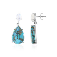 Boucles d'oreilles en argent et Turquoise cuivrée bleue (Faszination Türkis)