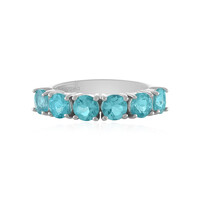 Bague en argent et Apatite bleue