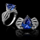 Bague en or et Saphir bleu de Ceylan (de Melo)