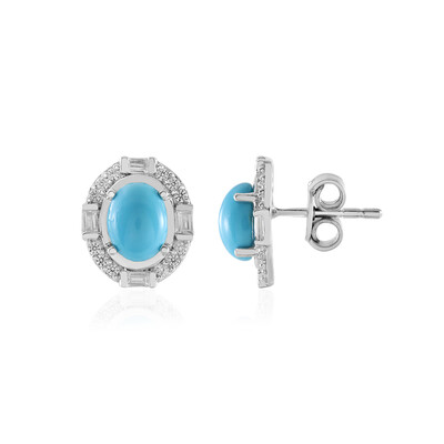 Boucles d'oreilles en argent et Turquoise Sleeping Beauty