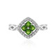 Bague en argent et Diopside de Russie