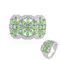 Bague en argent et Grenat Tsavorite