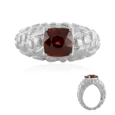 Bague en argent et Zircon acajou (de Melo)