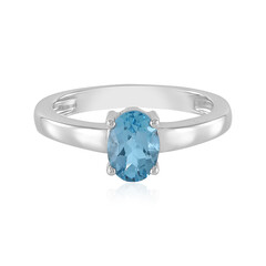 Bague en argent et Topaze bleu Suisse