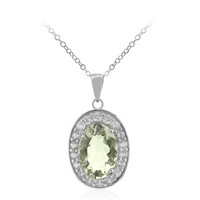 Collier en argent et Améthyste verte