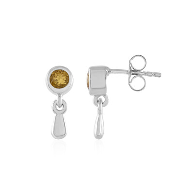 Boucles d'oreilles en argent et Citrine