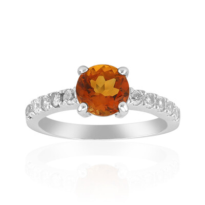 Bague en argent et Citrine Madère