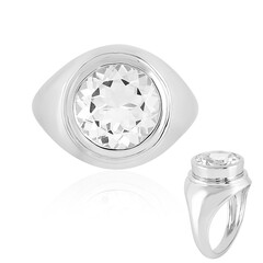 Bague en argent et Topaze blanche