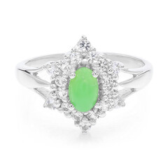 Bague en argent et Chrysoprase impériale