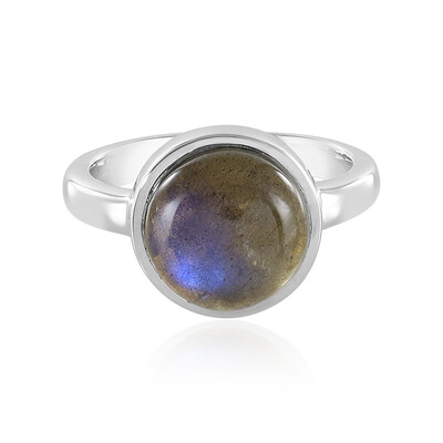 Bague en argent et Labradorite bleue de Maniry (KM by Juwelo)