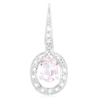 Pendentif en argent et Tourmaline cuprifère rose