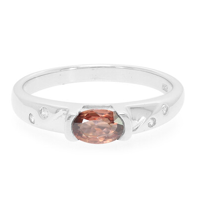 Bague en argent et Zircon cannelle