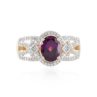 Bague en or et Grenat magenta (SUHANA)