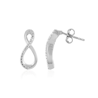 Boucles d'oreilles en argent et Topaze blanche