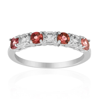 Bague en argent et Tourmaline rose du Brésil