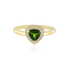 Bague en argent et Diopside de Russie