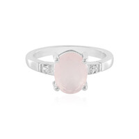 Bague en argent et Quartz rose