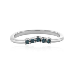 Bague en argent et Diamant bleu I3