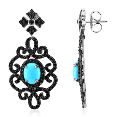 Boucles d'oreilles en argent et Turquoise Sleeping Beauty (Dallas Prince Designs)