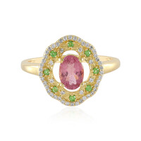 Bague en argent et Tourmaline rose du Nigéria